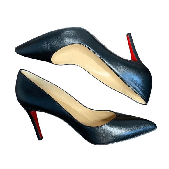 Christian Louboutin Pigalle 85MM Shiny Nappa Leather Pumps EU 38.5 US 8.5 Heels - Picture 6 of 10